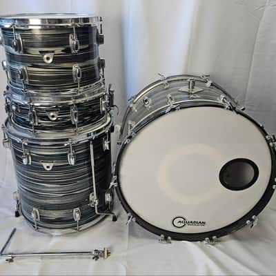 Ludwig  Standard Series Shell Kit 13-16-22-14 Snare Late 1960s-Early 1970s - Blue Strata image 1
