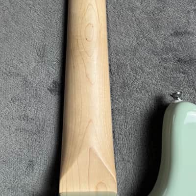 Squier Precision Bass by Fender – Surf Green – Maple Neck – Excellent Condition w/ Gig Bag image 7