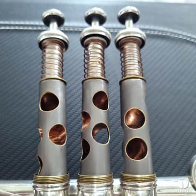 F. Besson pre war 88xxx GRAND PRIX trumpet - silver plated gamonbrass image 3