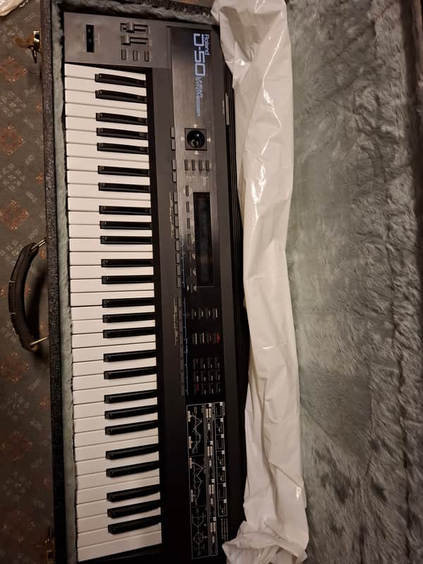 Roland D-50 61-Key Linear Synthesizer Mid 1980's - Black image 1