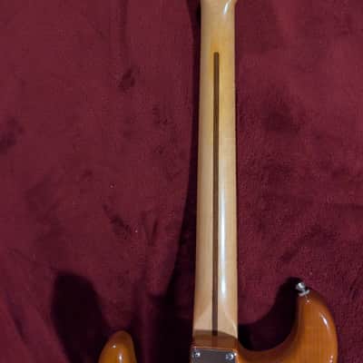 Fender Stratocaster Plus Top Flame Maple Top FMT Guitar, Amber finish MIM Mexico image 8