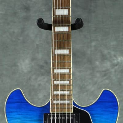 Ibanez AS73FM Artcore Azure Blue Gradation Semi-Hollow Body image 8