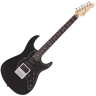 Fret-King FKV6HYBK Black Label Super Hybrid HSH with Piezo Bridge Black