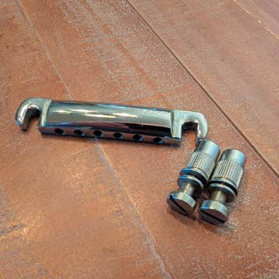 Unbranded Stop Bar Tailpiece With Stud Inserts And Adjusters Vintage Early 1970s Chrome image 1