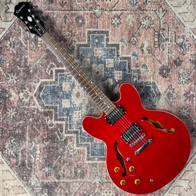 2011 Epiphone Dot LH/CH Left Handed Cherry Semi Hollowbody ES Electric Guitar W/ Hardshell Case! image 3