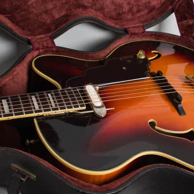 Guild A-350 Arch Top Acoustic Guitar (1966), ser. #46622, original black hard shell case. image 16