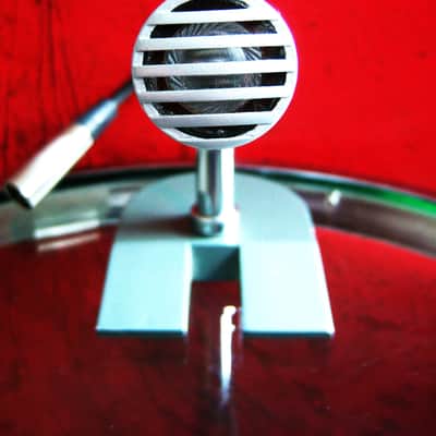 Vintage RARE 1960's NEAT TM-10 dynamic omni-directional microphone High Z w cable & stand Lafayette Calrad Aiwa image 4