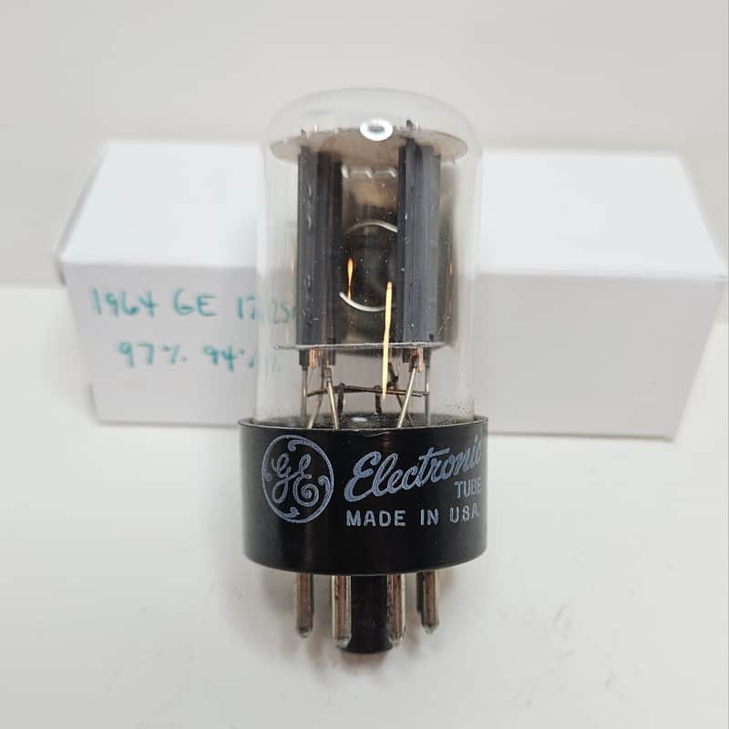 Vintage 1964 GE 12SN7-GT Tube *TESTS VERY STRONG* 97% 94% image 1