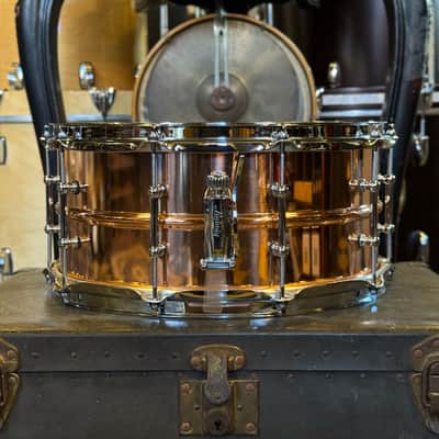NEW Ludwig 6.5x14 Ludwig Copper Phonic w/ Smooth Shell & Tube Lugs image 2