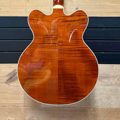 Gretsch G6609TFM Players Edition Broadkaster with Flame Maple Top 2025 - Present - Bourbon Stain image 6