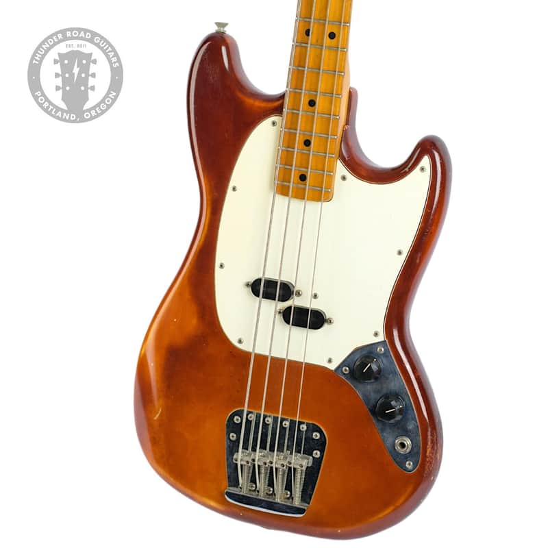 1976 Fender Mustang Bass Naturally Aged Olympic White #635274 image 1