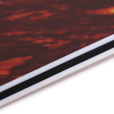 4 Hole Custom Guitar Strat Pickguard Blanks for Stratocaster ST Style Electric Guitar Replacement, 4 Ply Red Tortoise image 4