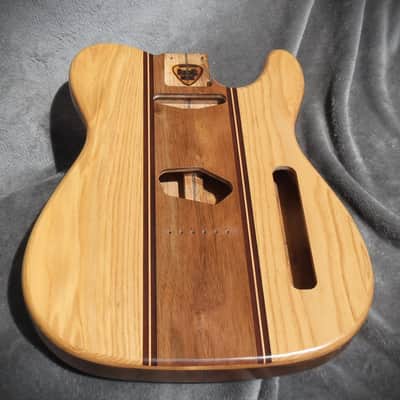 Babik Custom Telecaster Style body, Long board style, Ash on wormy butternut Light weight, Handmade 2026 image 2