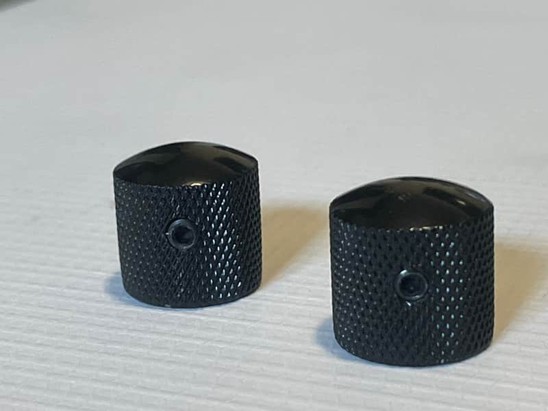 2000's Electric Guitar Black Dome Metal Volume Allen Set Screw Knobs Bild 1