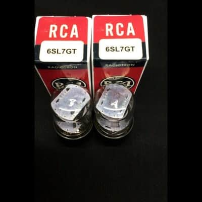 MATCHED PAIR RCA 6SL7GT (Moto label) Vintage Audio VACUUM TUBES Tested K.9697 image 4