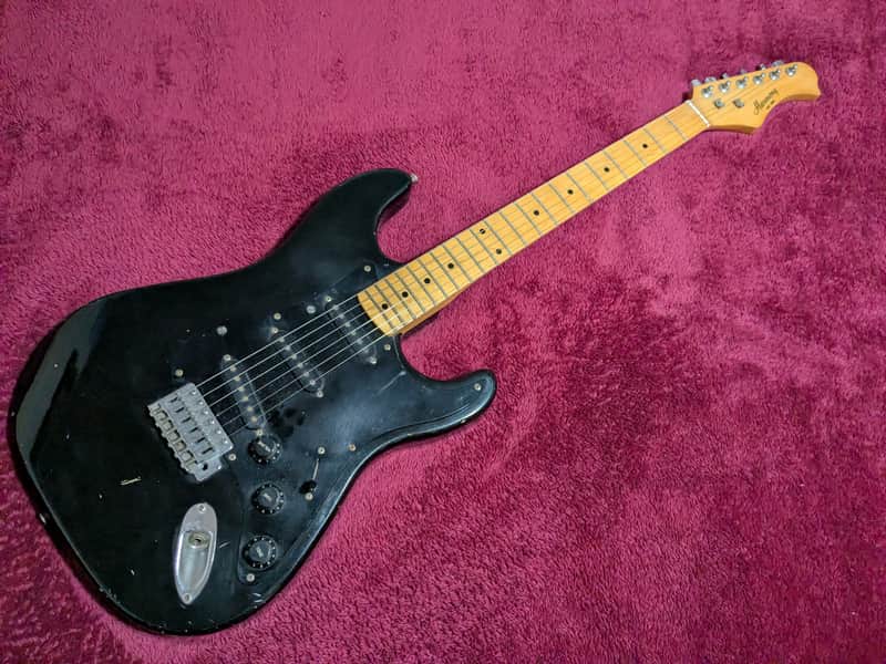 Harmony H-80T Strat Copy 1980s - Black image 1