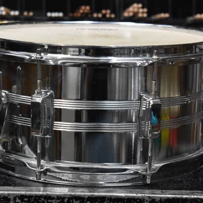 Vintage Tama Swingstar Red Badge Steel Snare Drum 6.5 x 14 image 4