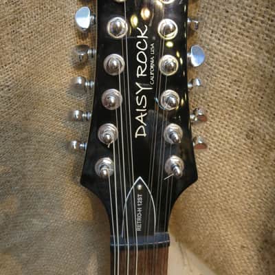 Daisy Rock Stardust Retro-H 12-String Electric Guitar White Sparkle image 4
