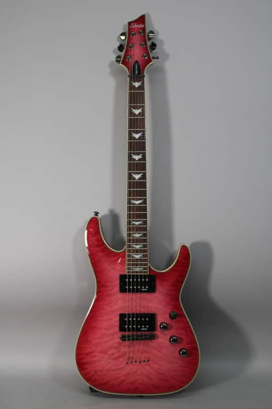 2012 Schecter Diamond Series Omen Extreme-6 Electric Magenta image 1