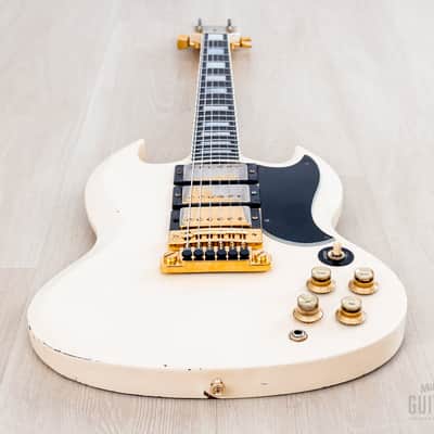 1978 Gibson SG Custom 3-Pickup Vintage Guitar Alpine White w/ T Tops, Case image 11