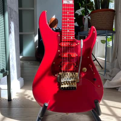 Japan made rare Fernandes LA-115KK  L'Arc-en-Ciel Ken Guitar Super Strat HSS 1995 all Red image 1