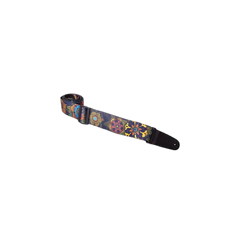 Henry Heller HSUB2-24 2-Inch Polyester Guitar Strap - Blue Flowers image 1
