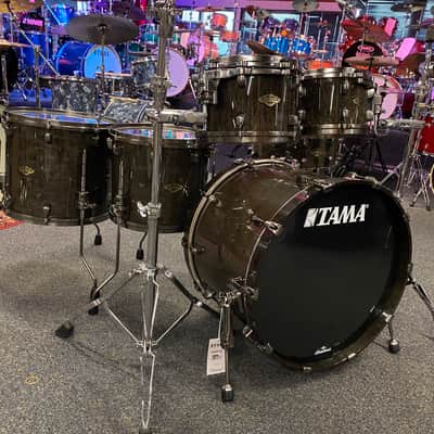 Tama Starclassic Walnut/Birch Limited Kit 2022 Gloss Charcoal Tamo Ash 5 piece drum set image 5