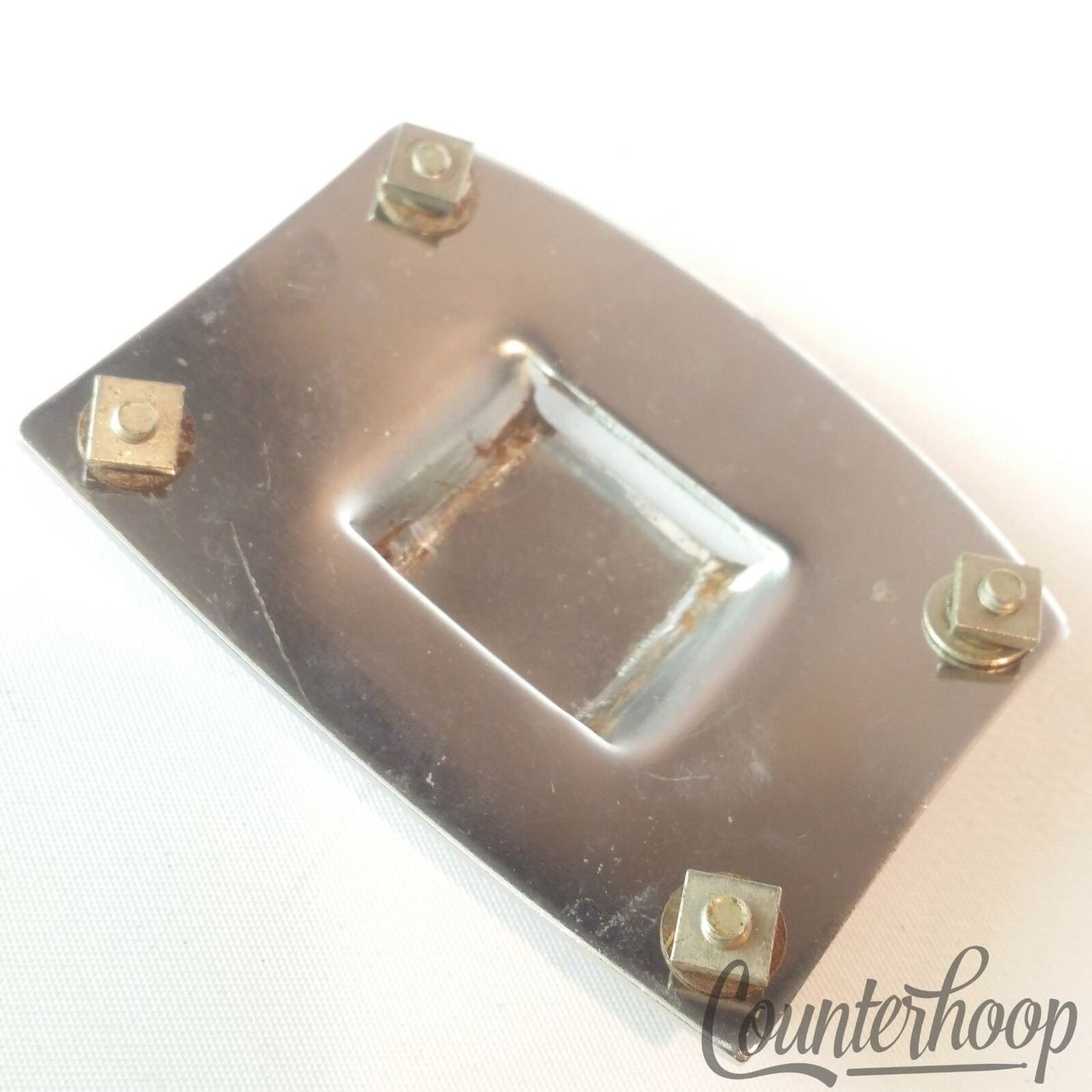 Pearl Clip Arm Tom Drum Rail Mount Receiver Chrome Japan Vintage 60s Rectangular — main photograph