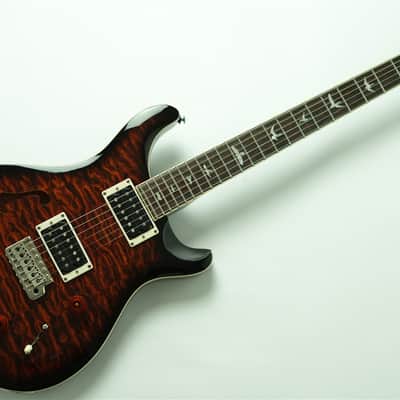 PRS SE Custom 22 Semi-Hollow Quilt Maple Top - Black Gold Sunburst image 4