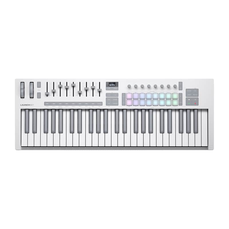 Novation Launchkey 49 MK4 MIDI Keyboard Controller - White image 1
