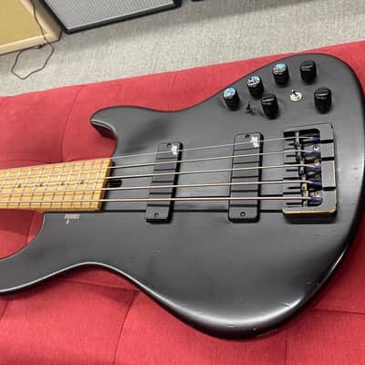Matthieu Combe Alys-5 5-String Bass, Birdseye Maple Neck - Black w/ Agular Pickups image 6