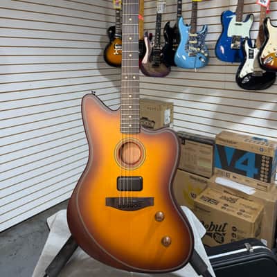 Fender Acoustasonic Standard Jazzmaster - Honey Burst & PLEK*D #866 image 5