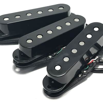 DFG Incogs SSS Style Modern Strat AlNiCo Humbucking Pickups in Single Coil Size ~ Set of Three 4-Wire Pickups, Black Cover image 2