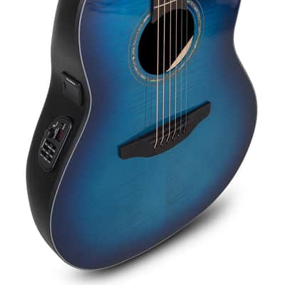 Ovation CS24P-BLFL Celebrity Traditional Plus Mid-depth Lyrachord Body Nato Neck 6-String Acoustic-Electric Guitar w/Gig Bag image 4