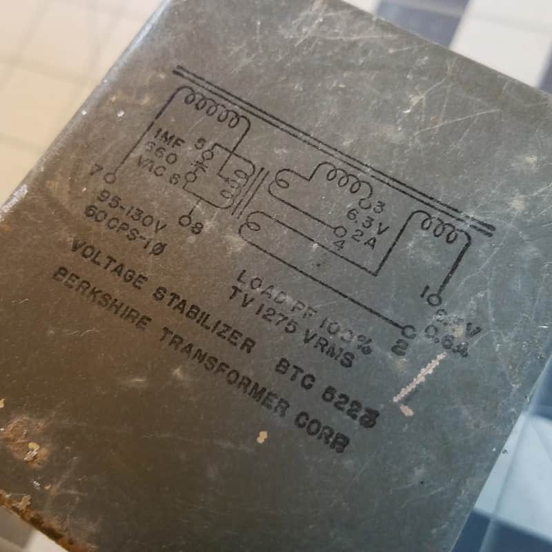 BTC 5223 Voltage Stabilizer  Vintage Power Transformer Tested 110 / 6.3 V Tube Amp Project 1950s image 1