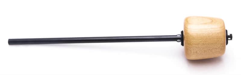 Danmar - 207A - Bass Drum Beater - Tommy Aldridge Maple "Clear" - Hard Wood Beater, Black Shaft (Longer Shaft) image 1