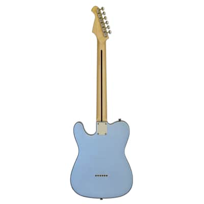 Aria Modern Classic Semi Hollow Tele Style Met Blu image 2