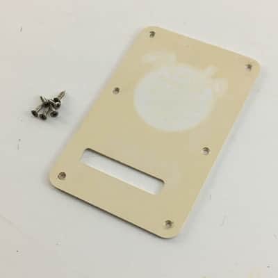 Vintage Fender Strat Lefty Back Plate Naturally Aged White Relic Stratocaster Faded 1 Ply Rare image 2