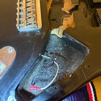 Fender Stratocaster body 1976 - Black image 3
