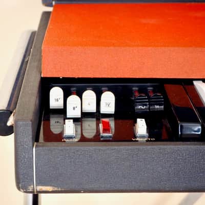 1966 Vox Continental Vintage Combo Organ Keyboard V301E Italian w/ Z Legs, Case image 6