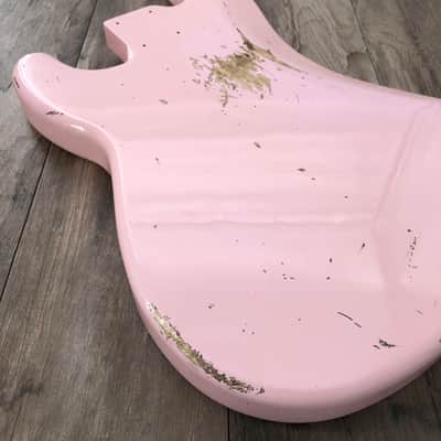 FRANCHIN Jupiter bass body Relic Aged Faded Shell Pink 100% Nitro Lacquer Poplar Precision-Style Made in Italy - Stock piece #23250826 image 10
