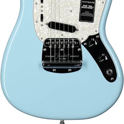 Fender Vintera III Mid 60s Mustang Electric Guitar, Sonic Blue image 2