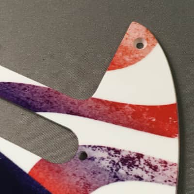 Lefty Pickguard For Fender Tele Style Guitar 1Ply White Telecaster American Flag image 5