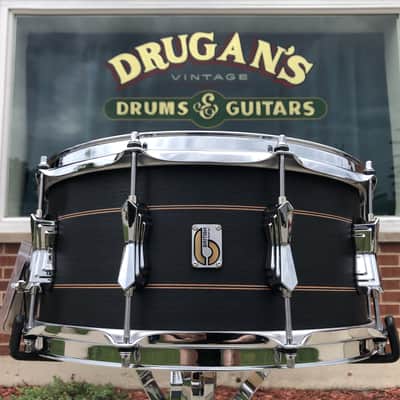 British Drum Company 6.5x14 Merlin Snare Drum 20-Ply Maple/Birch Black Tulip image 1