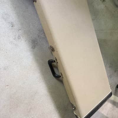 ULTRA RARE 1963-1964 Fender Stratocaster Case and Full case Candy set - strap, polish cloth, hang tags. etc NEAR MINT White Cookies and Cream image 9