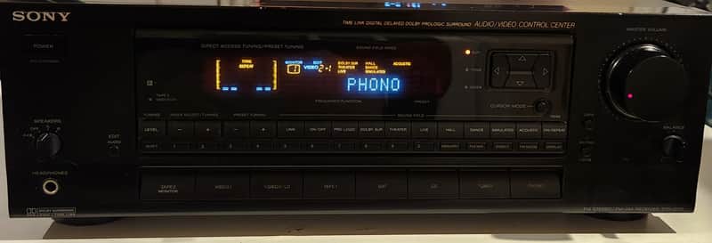 Sony Sony STR-D711 is an AM/FM stereo receiver with Dolby Pro Logic and 5.1 channel 90s  - Black image 1