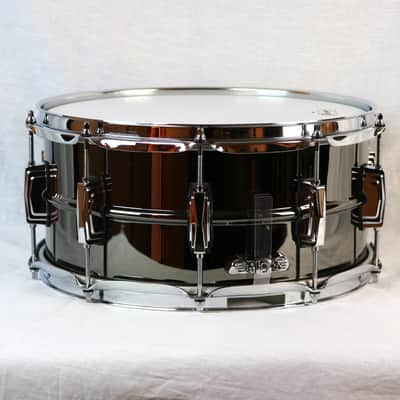 Ludwig LB417 Black Beauty 6.5x14" 10-Lug Brass Snare Drum 1994 - Present - Black Nickel-Plated image 7