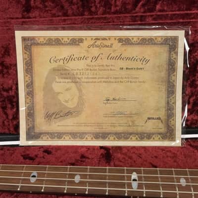 Aria Pro II Cliff Burton Signature Bass Guitar Owned by Josh Rand image 12