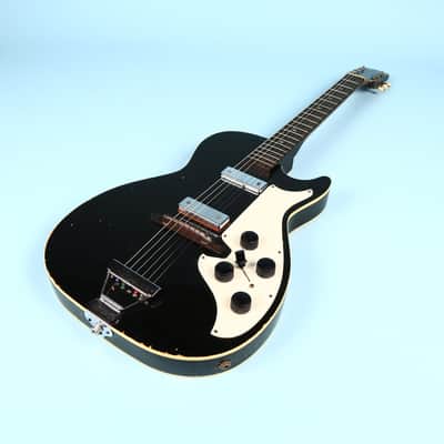 Silvertone 1420 Vintage Stratotone Black Electric Guitar image 14