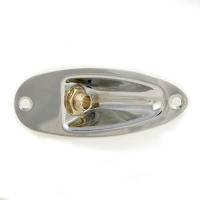 Output Jack Cup Plate Socket for Strat Style Guitar ,Chrome